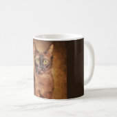 Braune birmanische Katze Kaffeetasse (VorderseiteRechts)