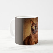 Braune birmanische Katze Kaffeetasse (Vorderseite Links)