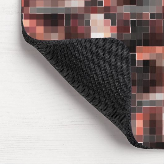 Braune bis lachsfarbene, weiße, graue Fliesen Mousepad (Ecke)