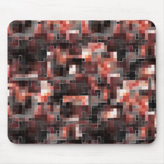 Braune bis lachsfarbene, weiße, graue Fliesen Mousepad (Vorne)