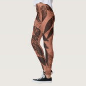 Braune Blätter auf Rost Leggings (Links)