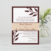 Braune Blätter:Einladung Einladung (Stehend Vorderseite)