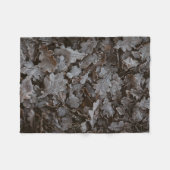 Braune Blätter Fleecedecke (Vorderseite (Horizontal))