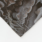 Braune Blätter Fleecedecke (Ecke)