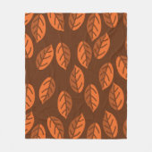 Braune Blätter Fleecedecke (Vorderseite)
