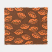 Braune Blätter Fleecedecke (Vorderseite (Horizontal))