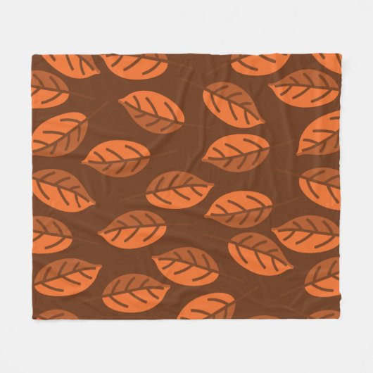 Braune Blätter Fleecedecke (Vorderseite (Horizontal))