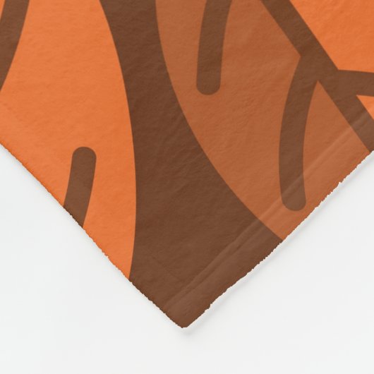 Braune Blätter Fleecedecke (Ecke)