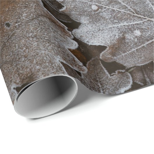 Braune Blätter Geschenkpapier (Rolleneckpunkt)