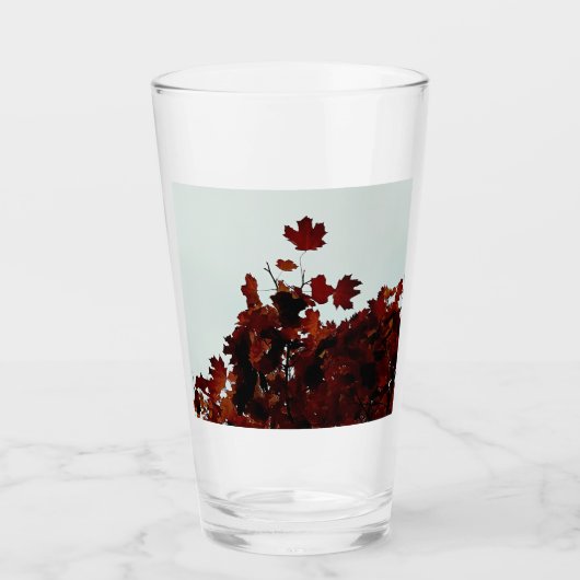 Braune Blätter Glas (Vorderseite)