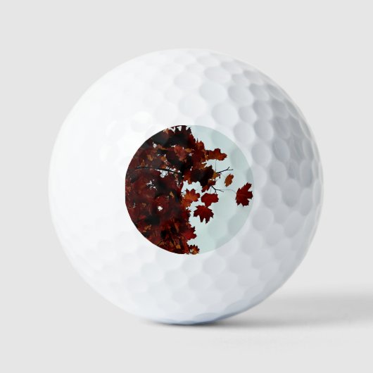 Braune Blätter Golfball (Vorderseite)