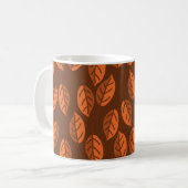 Braune Blätter Kaffeetasse (Vorderseite Links)
