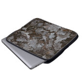 Braune Blätter Laptopschutzhülle (Vorne Knopf)
