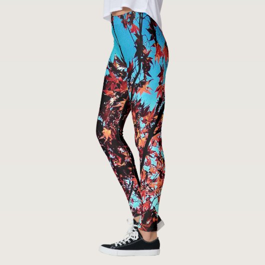 Braune Blätter Leggings (Links)