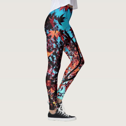 Braune Blätter Leggings (Rechts)