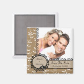 Braune Blätter lieben Vögel Foto Speichern das Dat Magnet (Vorderseite/Rückseite)