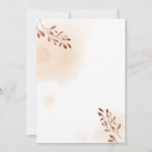 Braune Blätter mit Ameen laden Einladung (Rückseite)