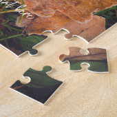 Braune Blätter Puzzle (Seite)