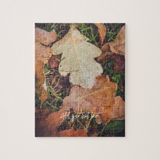 Braune Blätter Puzzle (Vertikal)