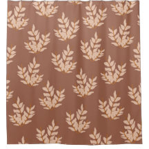 Braune Blätter Vintages Linienmuster