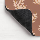 Braune Blätter Vintages Linienmuster Mousepad (Ecke)