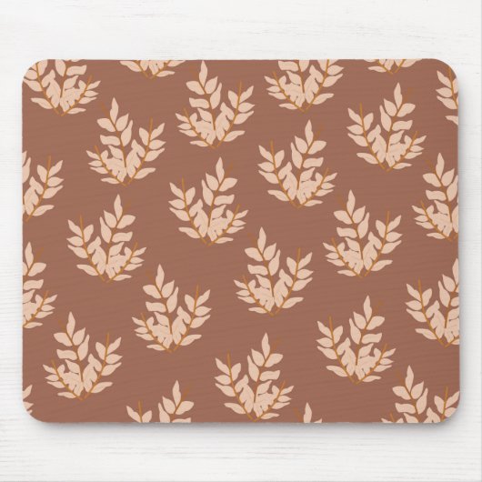 Braune Blätter Vintages Linienmuster Mousepad (Vorne)