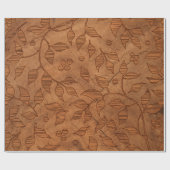 Braune Blätterzweige Geschenkpapier (Flach)