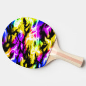 Braune, blaue Funky Bright Tischtennis Schläger (Seitenansicht)