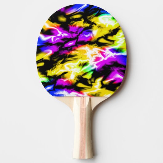 Braune, blaue Funky Bright Tischtennis Schläger (Vorderseite)