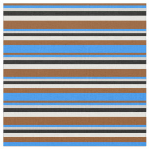 Braune, blaue, hellgraue, schwarze und Minzcreme Stoff