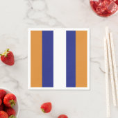 Braune, blaue und weiße Streifen Serviette (Beispiel)