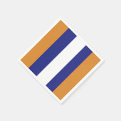 Braune, blaue und weiße Streifen Serviette (Ecke)