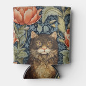 Braune Blume im Jugendstil Dosenkühler (Vorderseite)