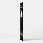 Braune Blume, nahtloser schwarzer Hintergrund. Case-Mate iPhone Hülle (Rückseite / Rechts)