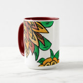 Braune Blume Tasse (Vorderseite Links)