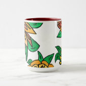 Braune Blume Tasse (Zentrum)