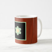 Braune Blumen-Kaffeetasse Kaffeetasse (VorderseiteRechts)