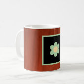 Braune Blumen-Kaffeetasse Kaffeetasse (Vorderseite Links)