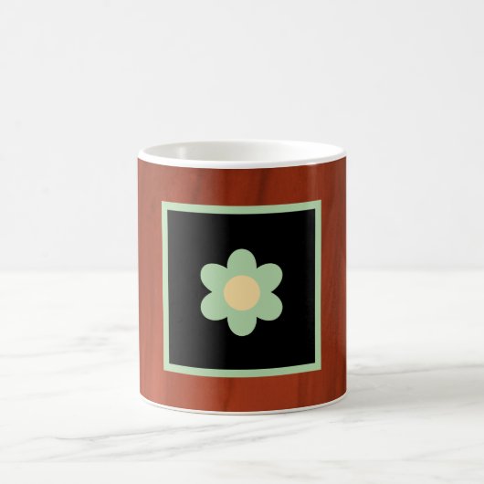 Braune Blumen-Kaffeetasse Kaffeetasse (Mittel)