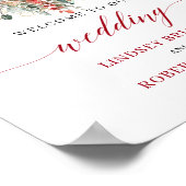 Braune Blumengrün 8x10 Boho Hochzeitsschild Poster (Ecke)