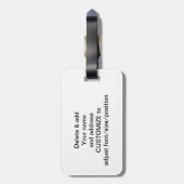 Braune Blumenvorlage Gepäckanhänger (Rückseite vertikal)