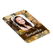 Braune Blumenvorlage Magnet (Rechte Seite)