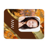 Braune Blumenvorlage Magnet (Horizontal)