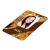 Braune Blumenvorlage Magnet (Linke Seite)