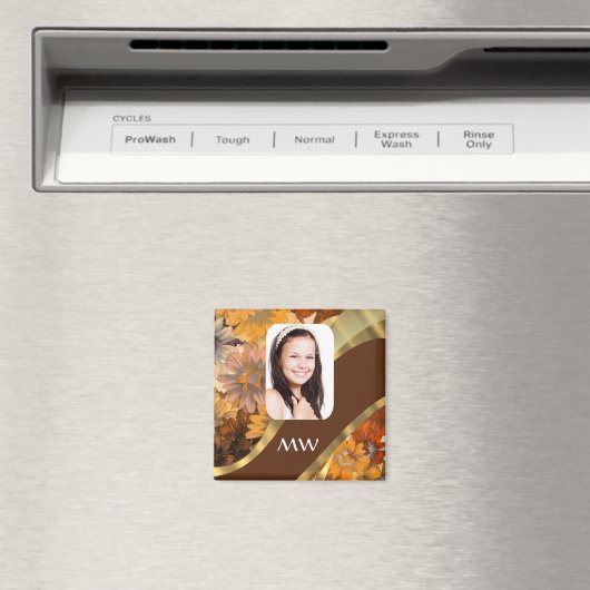 Braune Blumenvorlage Magnet (In Situ (Geschirrspüler))