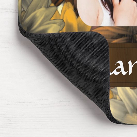 Braune Blumenvorlage Mousepad (Ecke)