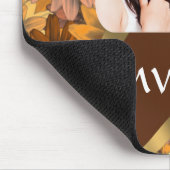 Braune Blumenvorlage Mousepad (Ecke)