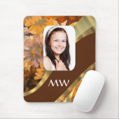 Braune Blumenvorlage Mousepad (Mit Mouse)