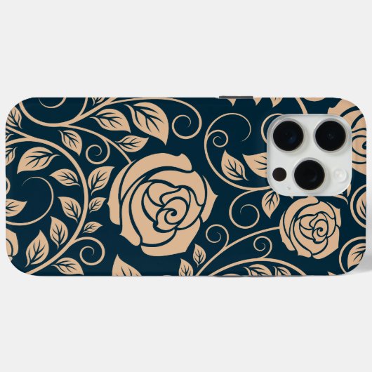 Braune Blüten Case-Mate iPhone Hülle (Rückseite (Horizontal))