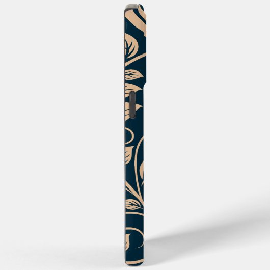 Braune Blüten Case-Mate iPhone Hülle (Rückseite / Rechts)